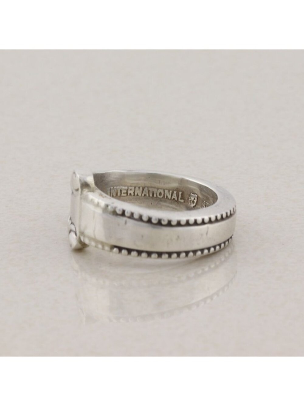 Sterling Silver International Sterling Spoon Ring size 7 3/4 - Picture 6 of 8